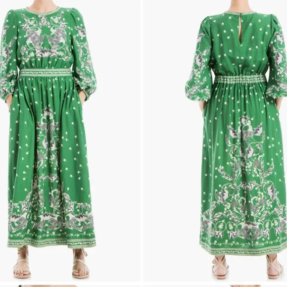 MAX STUDIO Floral Balloon Sleeve Maxi Dress - Picture 2 of 2